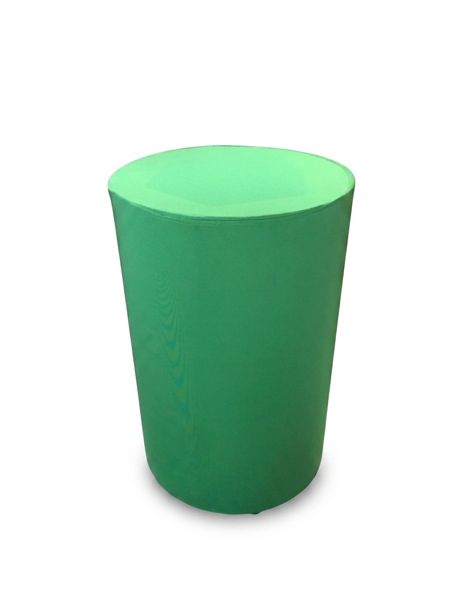 Cilindro Mediano Tela Verde Oscuro