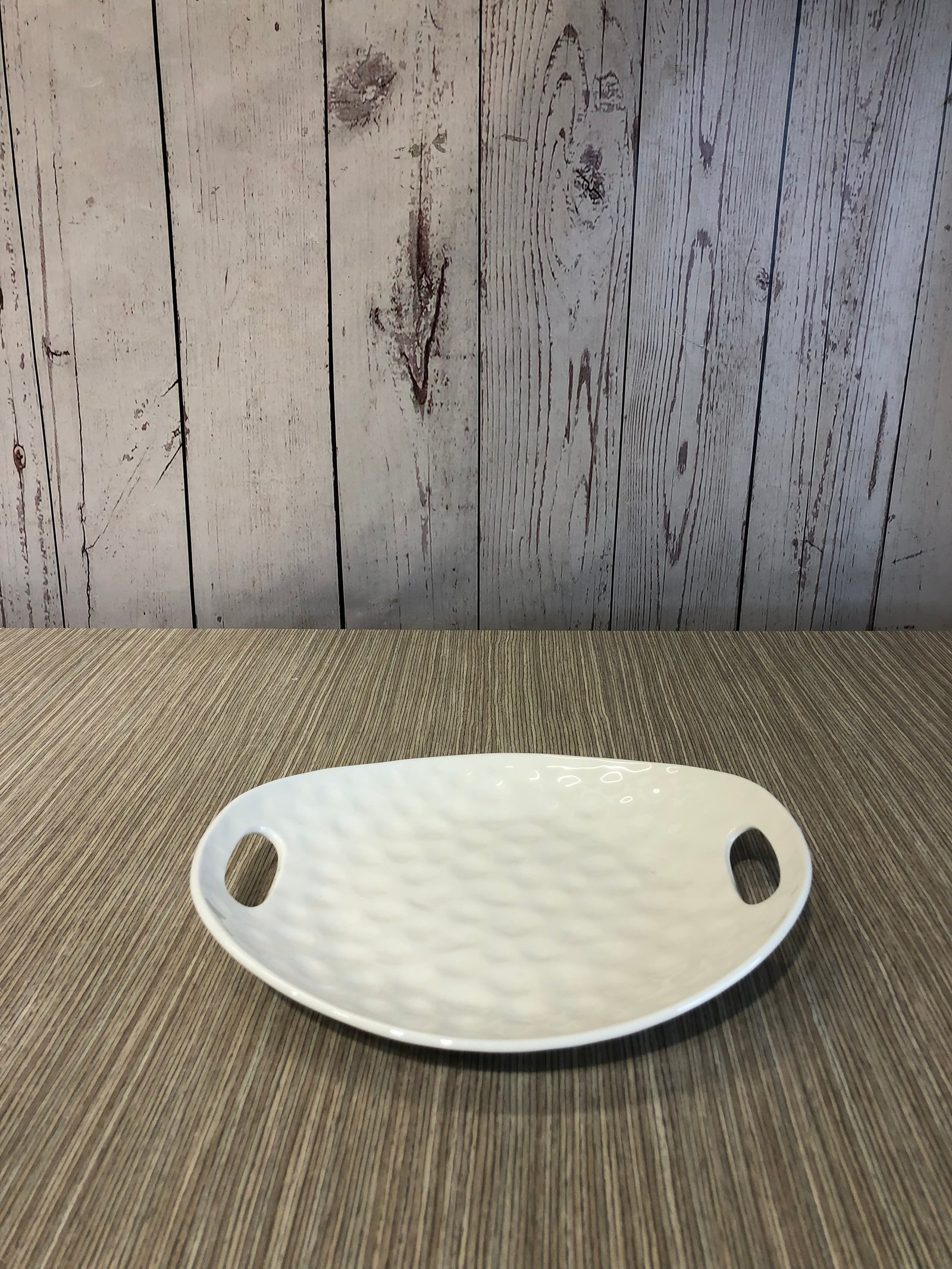 Bandeja Ceramica Semi Panda Martillada Agarraderas
