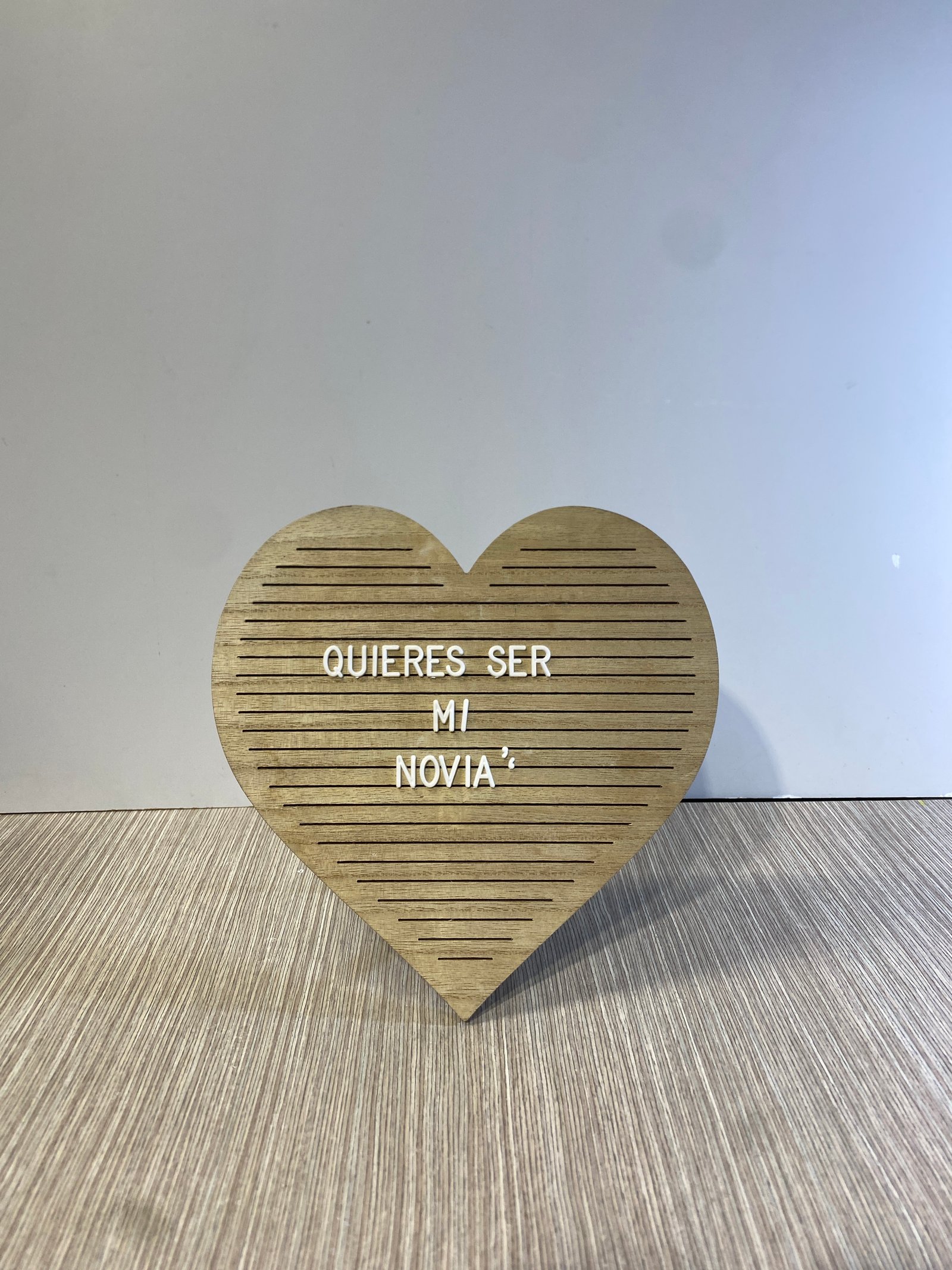 Tablero Mensaje Forma Corazon
