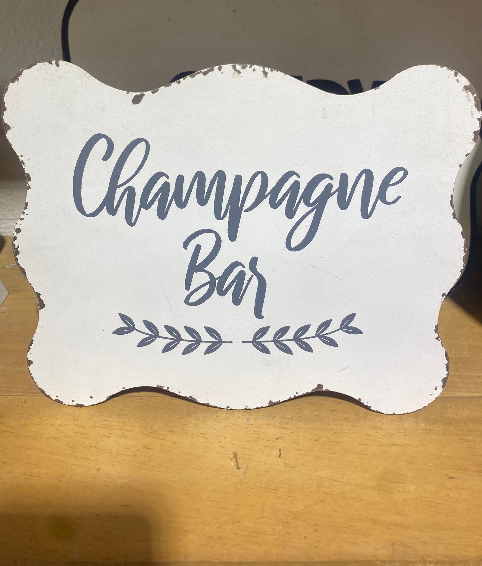 Placa Metálica Decorativa Champagne Bar