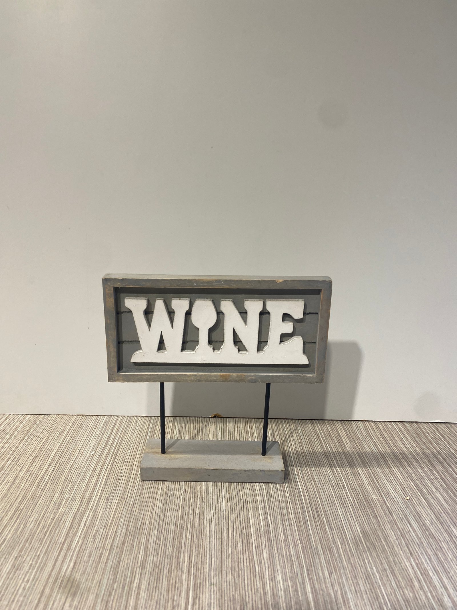 Letrero Decorativo Madera Gris Wine