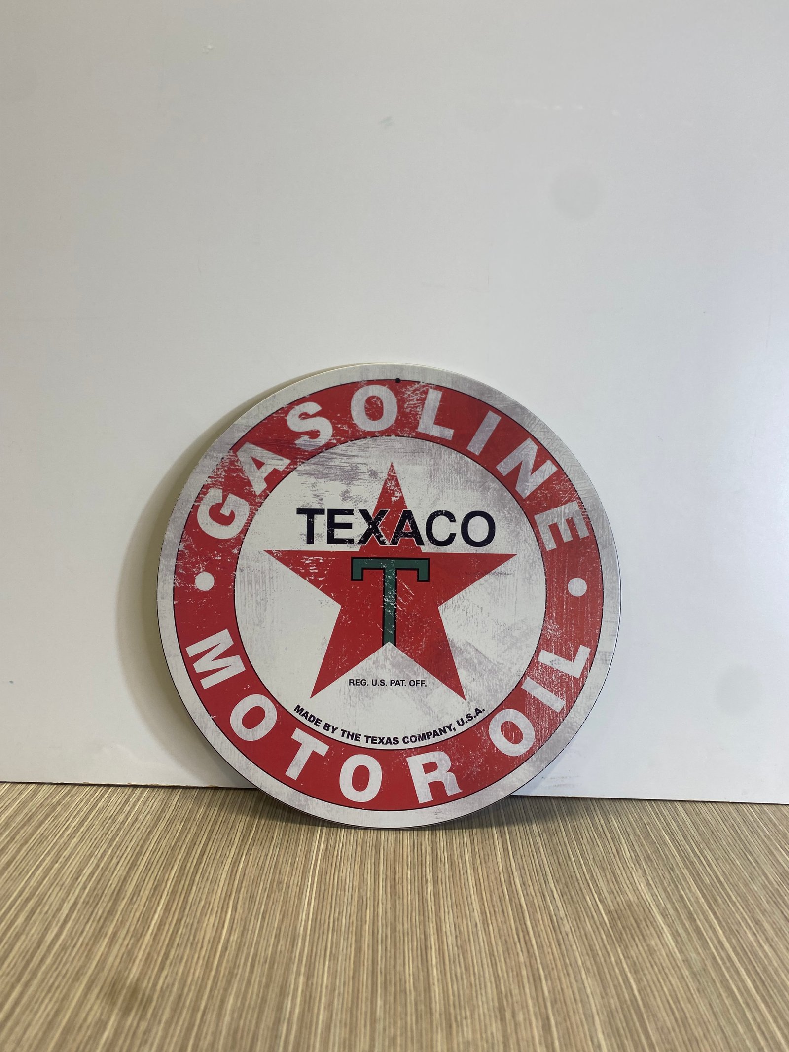 Placa Metalica Redonda Gasoline