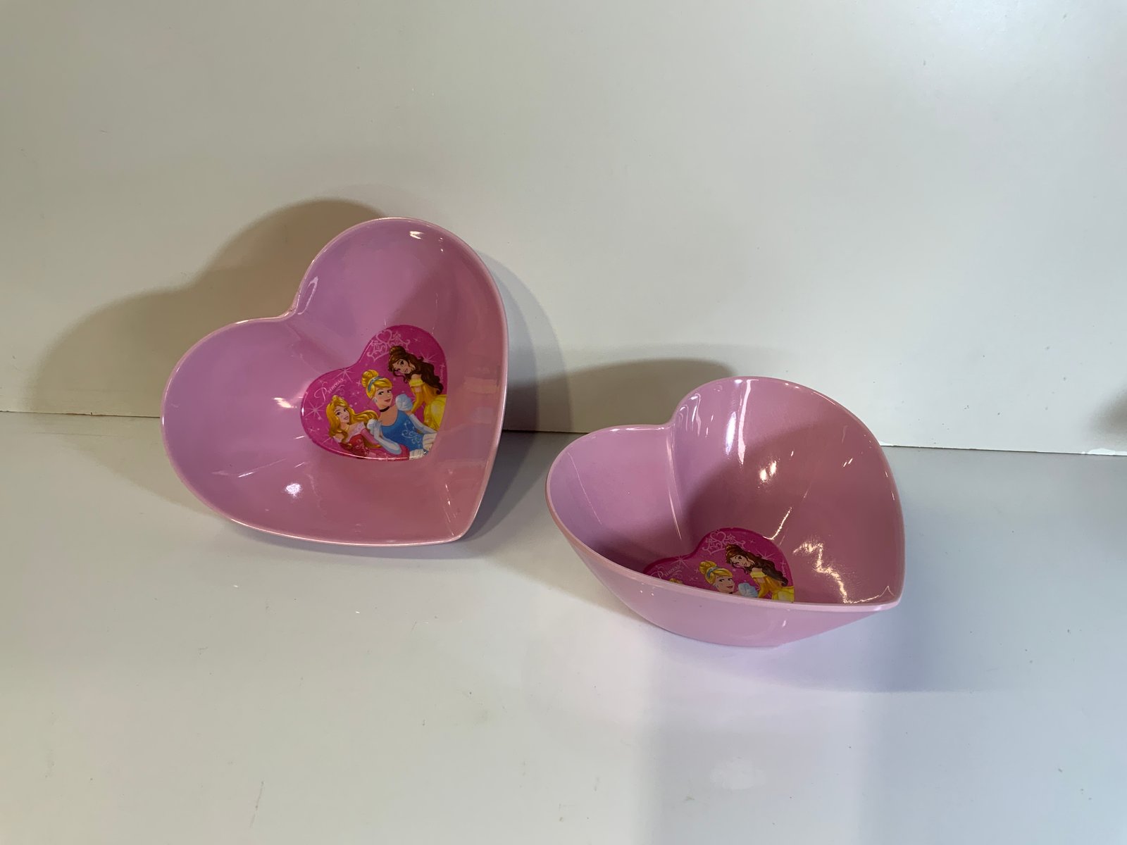 Recipiente Pasta Forma Corazon Rosado Princesas