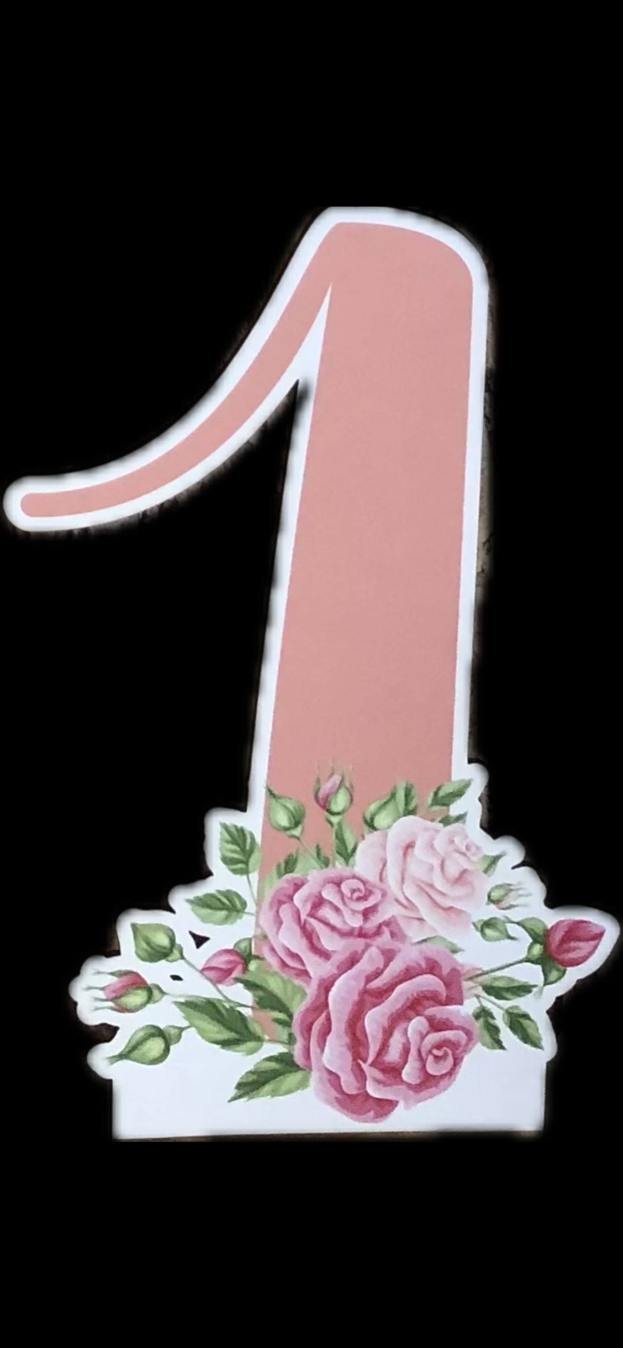 Numero Uno Mdf Florecitas Rosadas