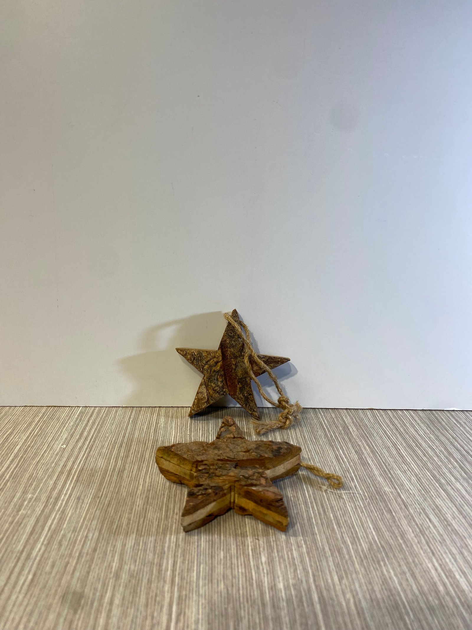Estrella Madera Con Corteza Y Cabuya