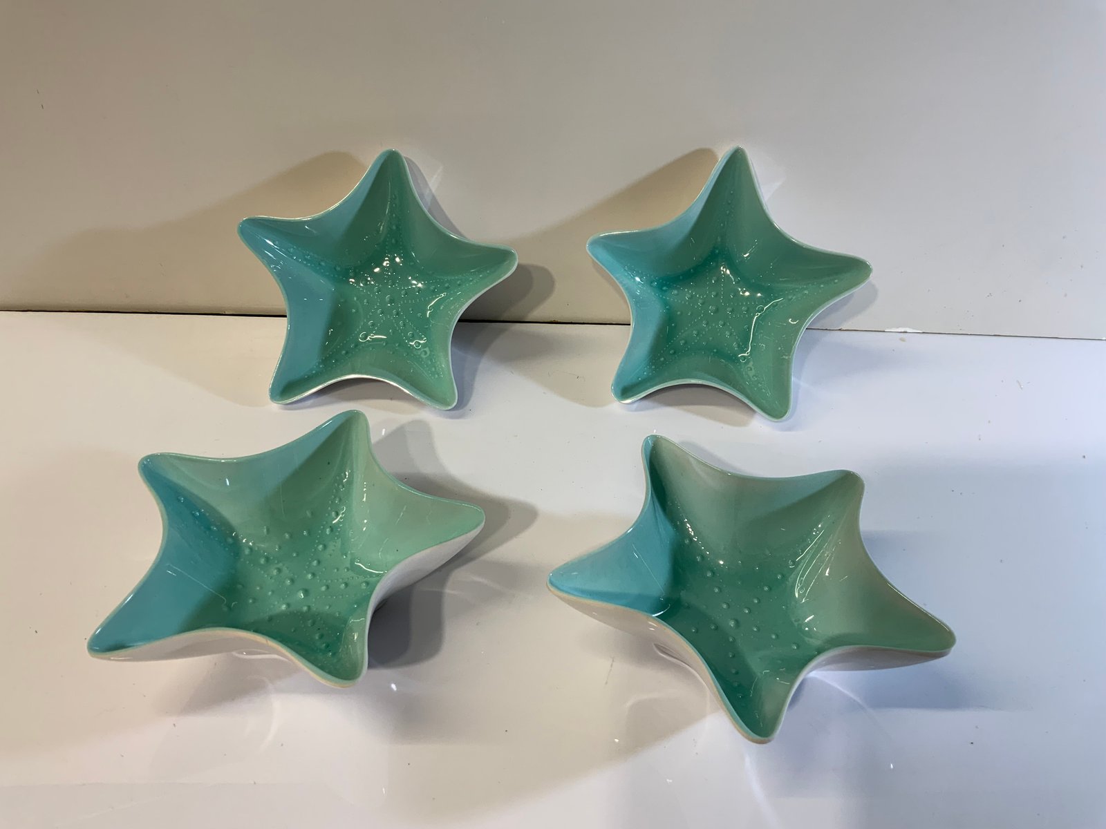 Salsera Forma Estrella Fondo Agua Marina