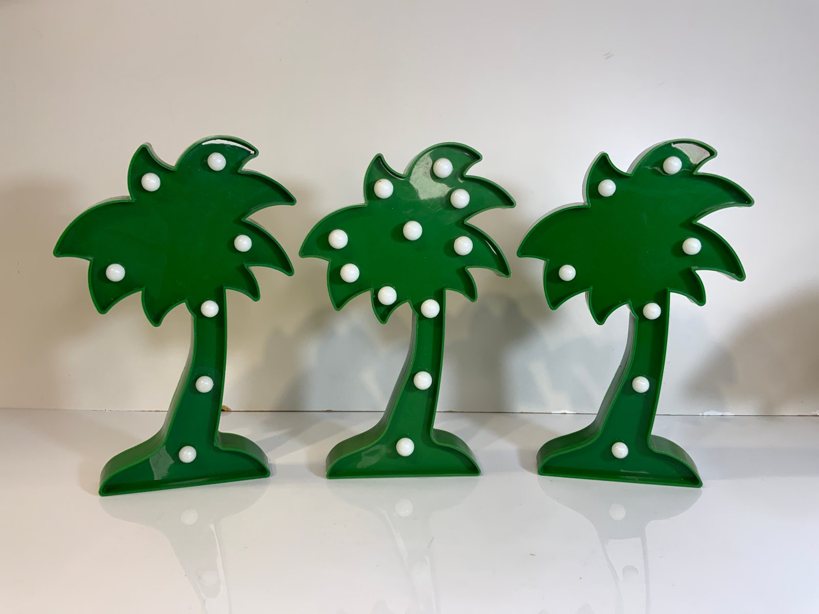 Palmera Acrilica Verde Mediana Con Luz