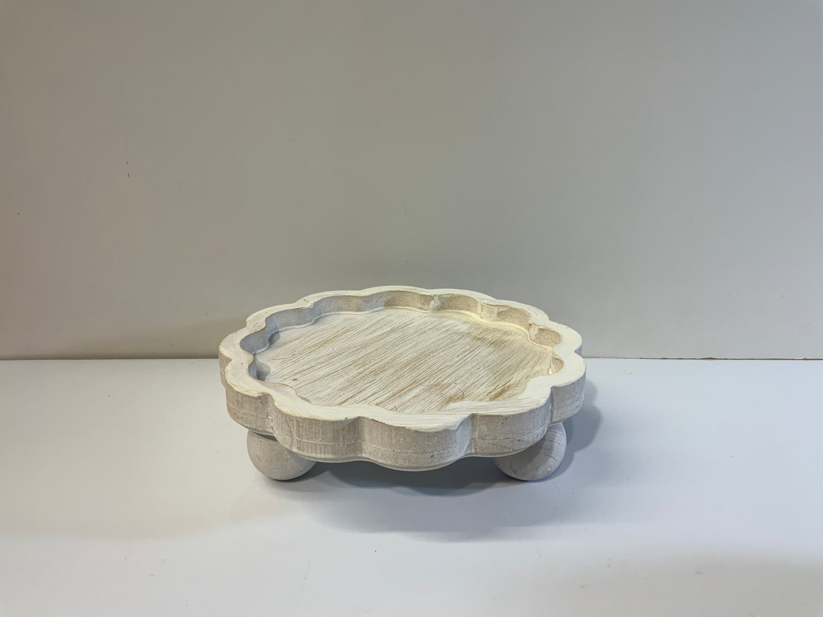 Tortera Mini Madera Decape Forma Flor