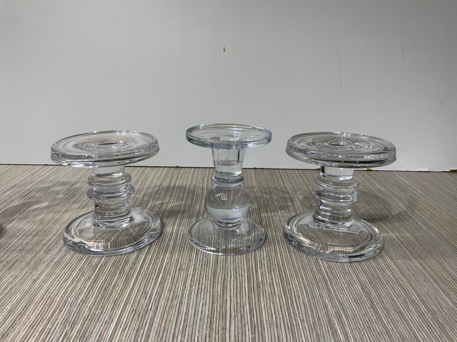 Candelabro Vidrio Mediano Para Velon Y Vela Base Turno 13Cm Alto
