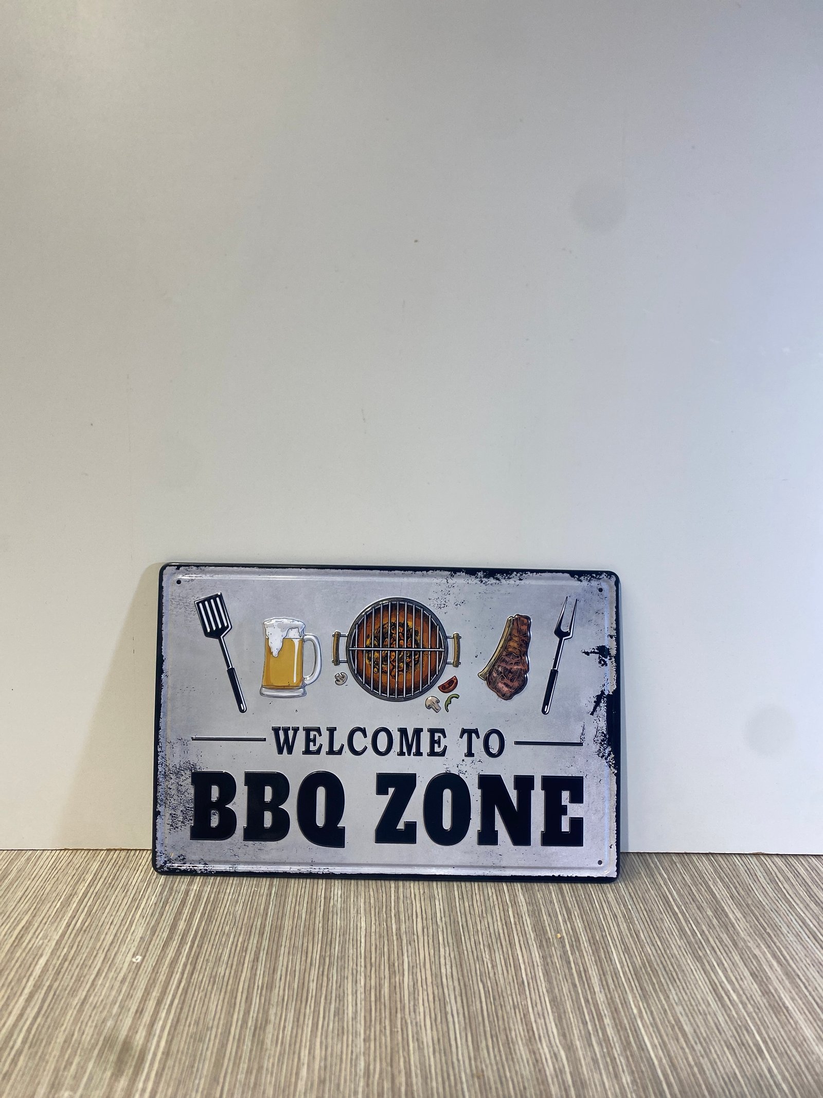 Placa Metalica Bbq Zone