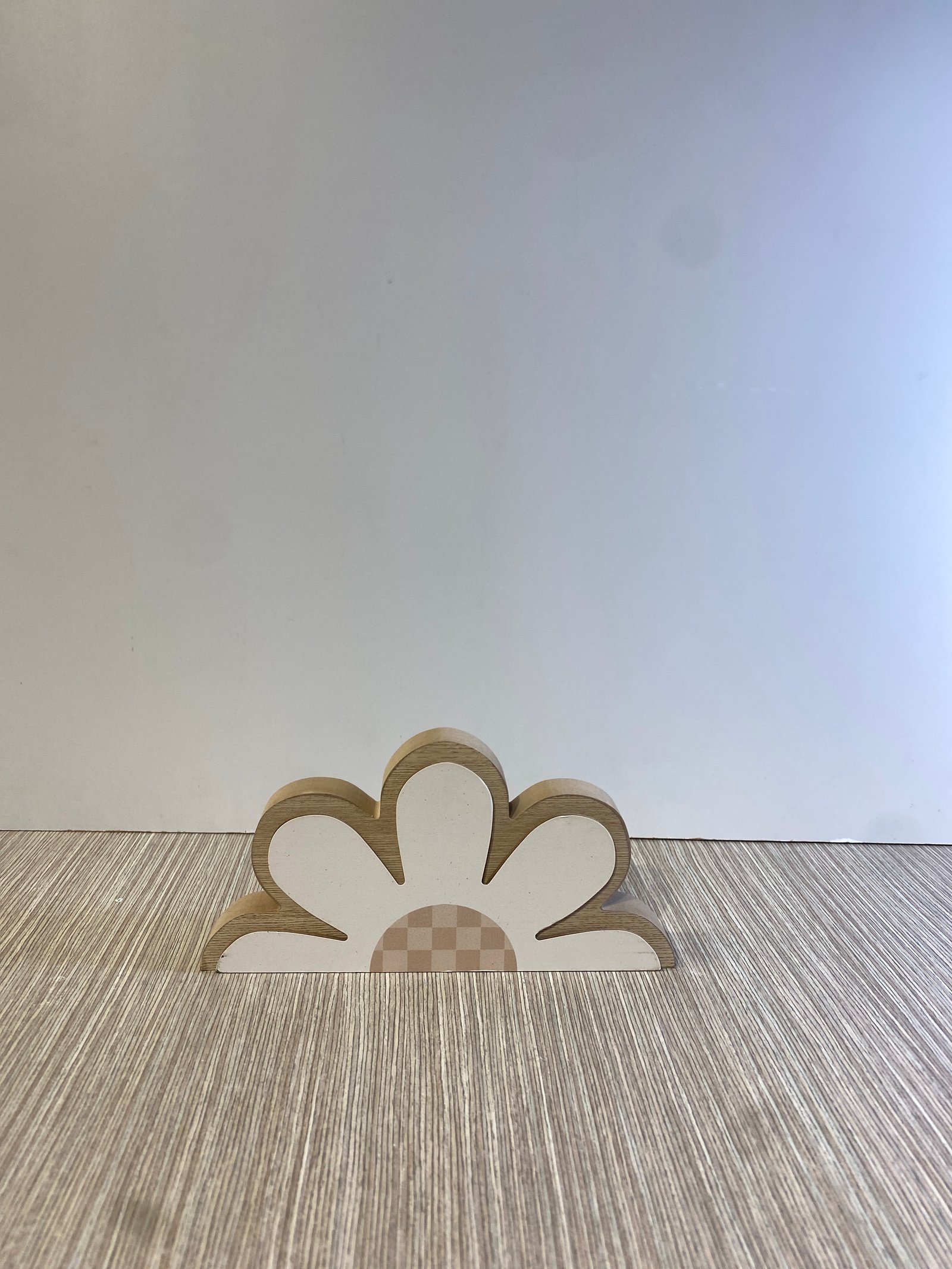 Flor Madera Blanca Centro Cuadros (Margarita)