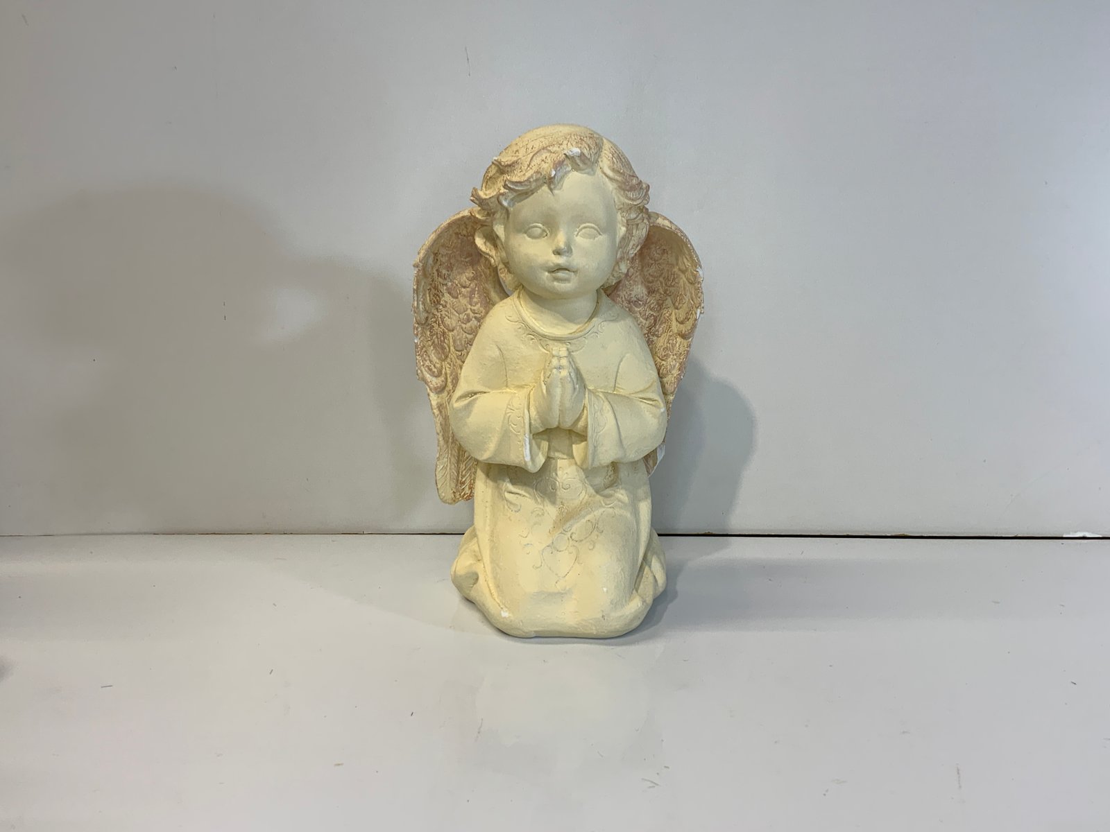 Angel Ceramica Niño Crema