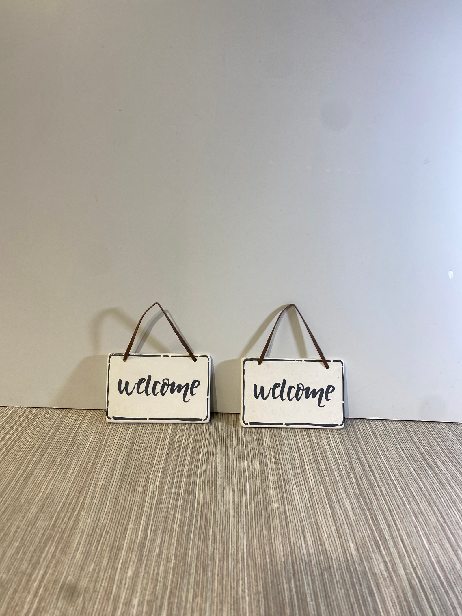 Tablerito Ceramica Welcome Para Colgar