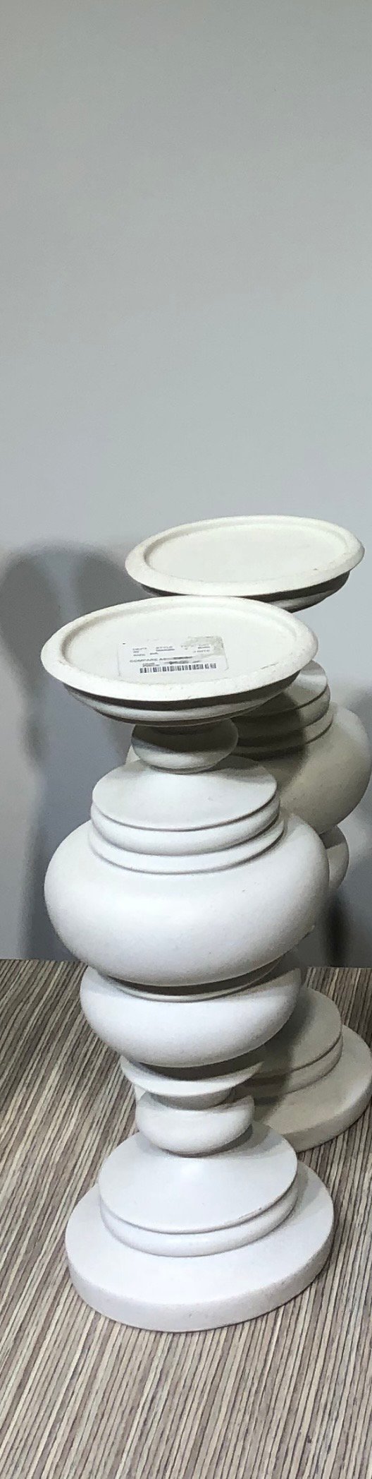 Candelabro Blanco Hueso Mediano Torno Para Velon