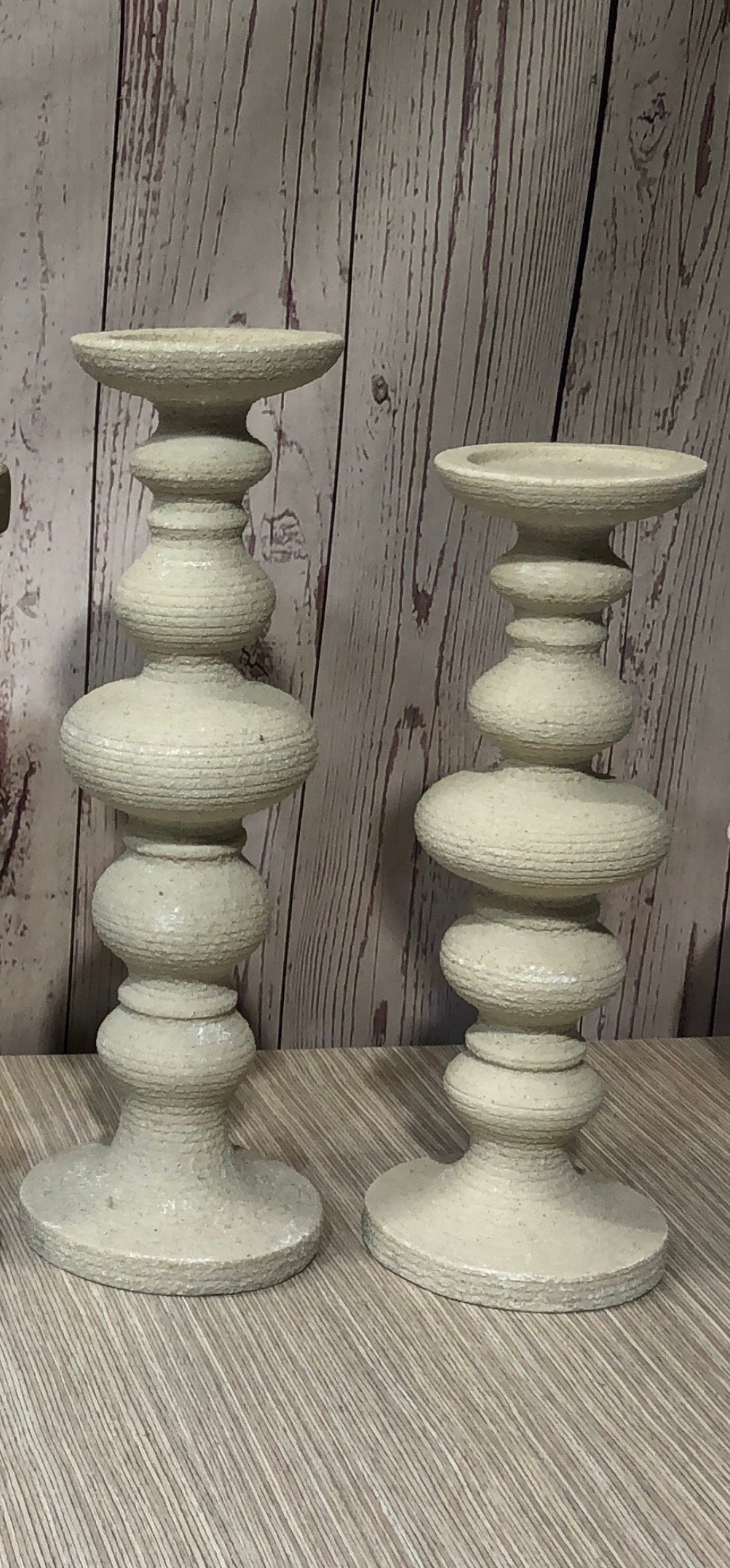 Candelabro Imitacion Piedra Alto 35 Alto Para Velon