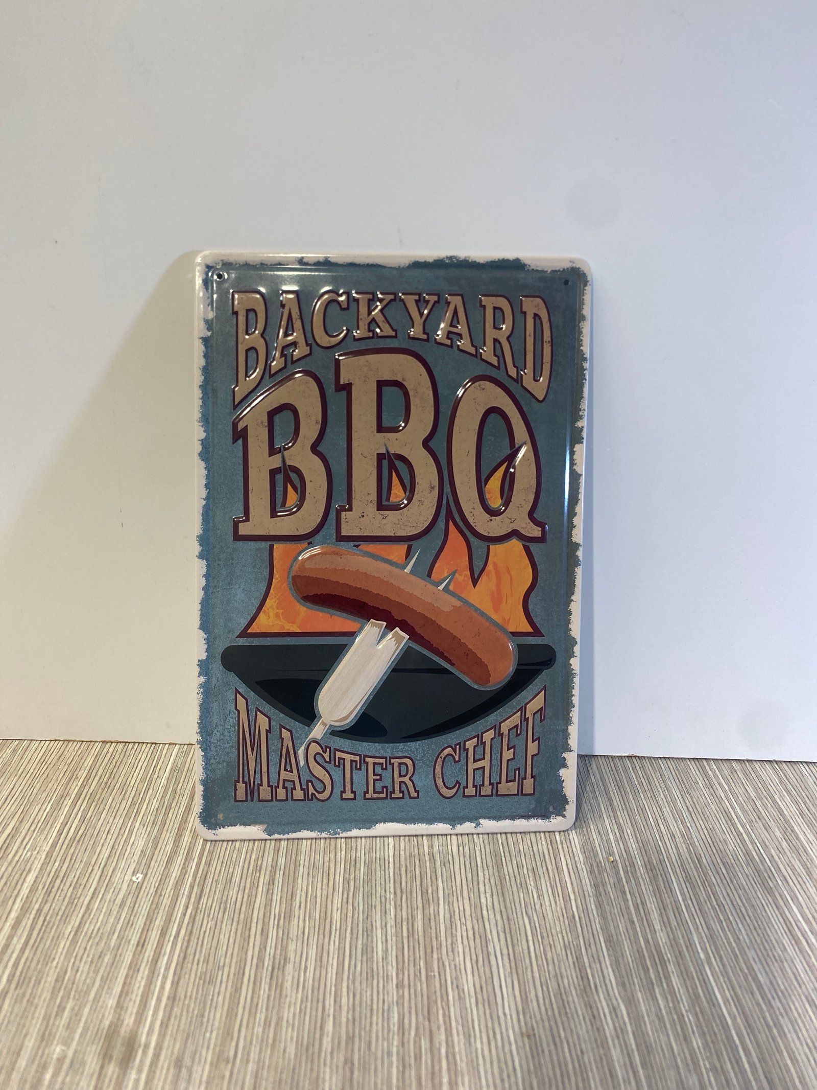 Placa Metalica Backyard Bbq