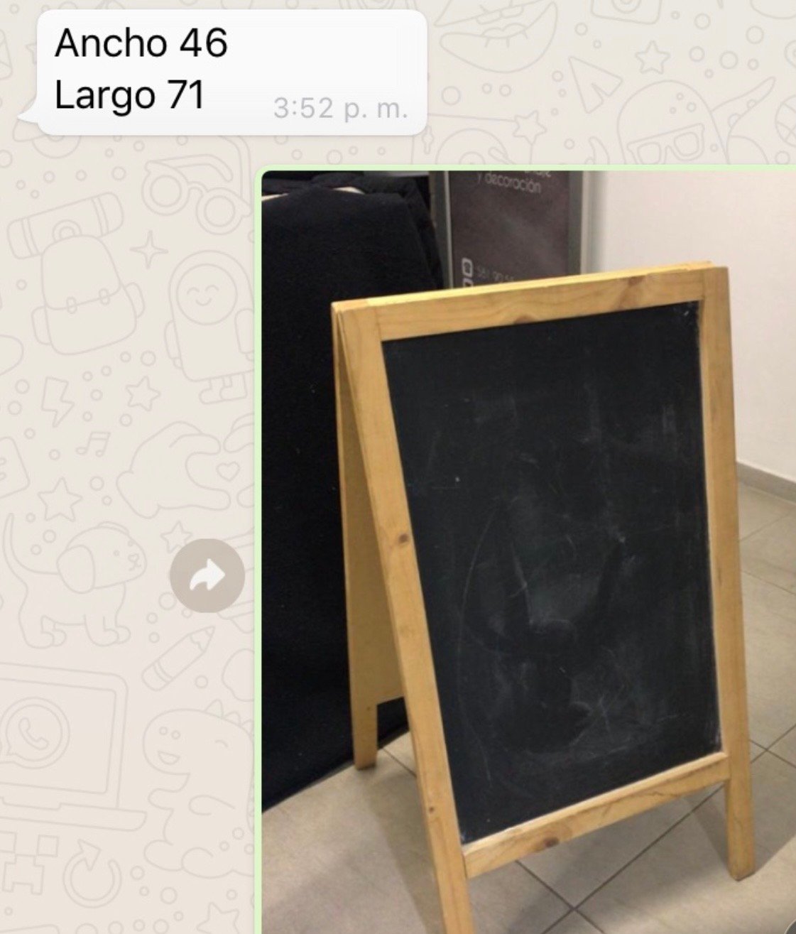 Tablero Grande Entrada 46.4 Ancho X 71.5 Largo