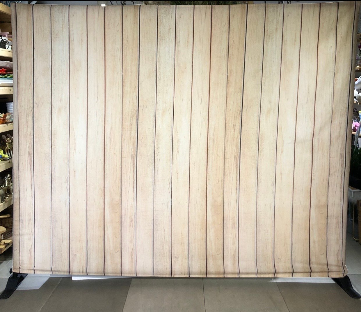 Estructura Rectangular Mas Tela Imitacion Madera 2 Alto X 2.50 Ancho