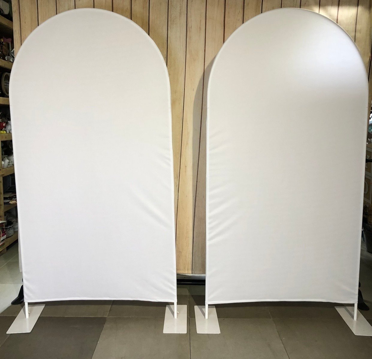 Estructura Mas Tela Blanca Punta Ovalada