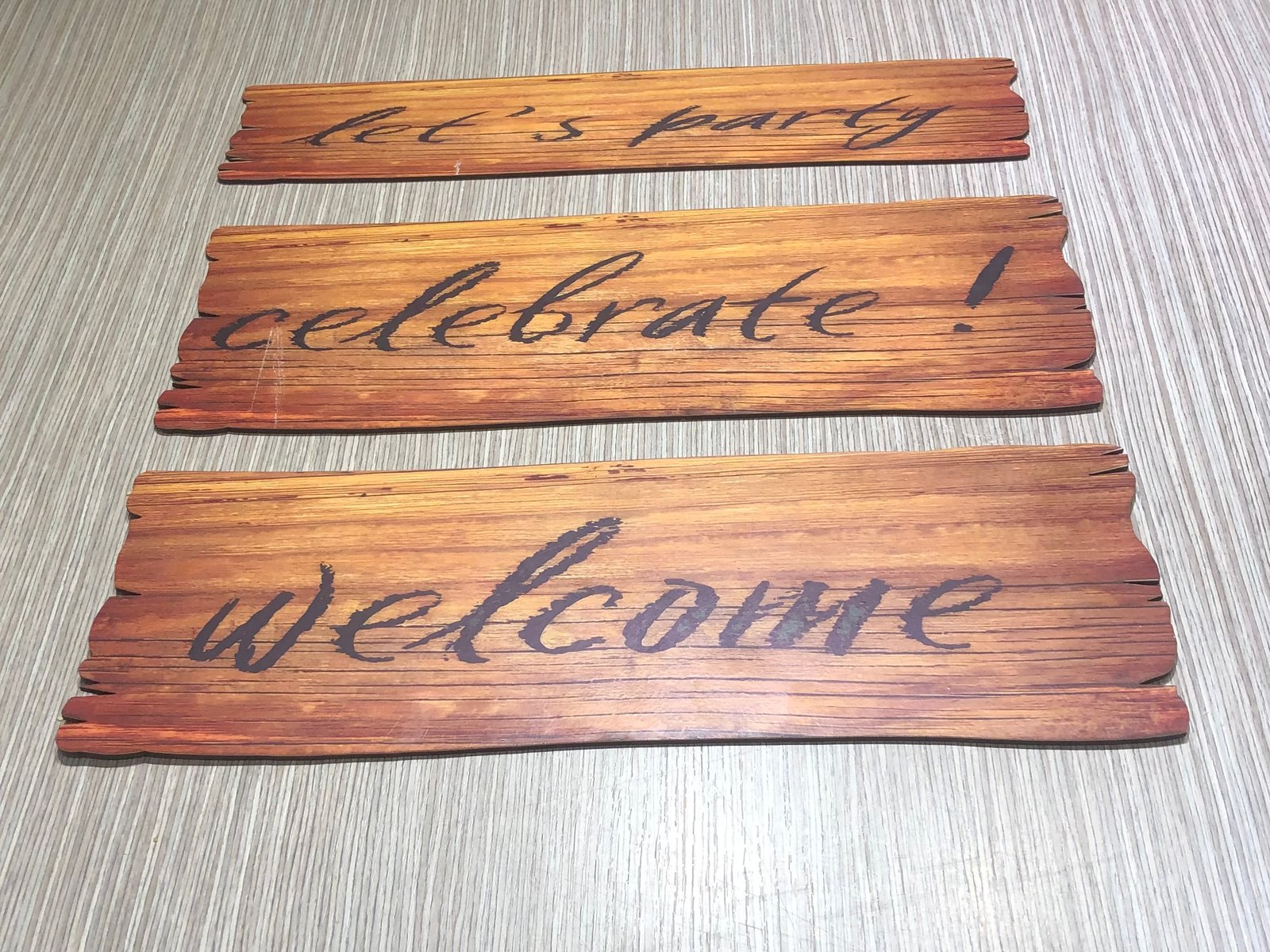 Tablita Imitacion Madera Welcome 43X15