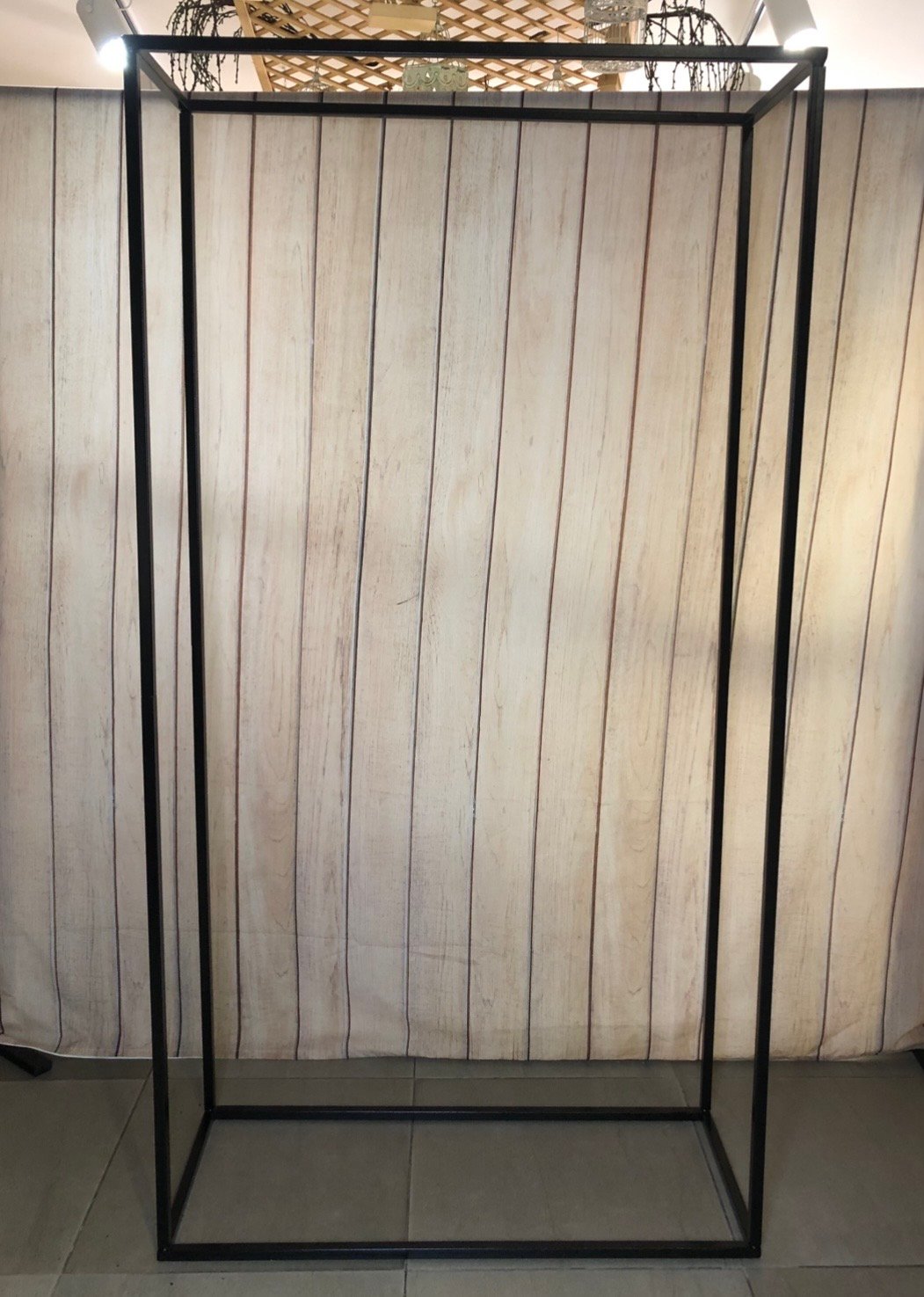 Estructura Herraje Negro 3D 1.90X1Anchox40Profundidad