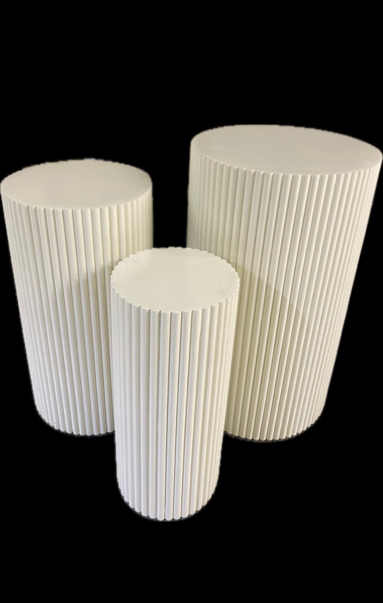 Juego X3 Cilindros Ranurados Hueso Con Tapa O Sin Tapa