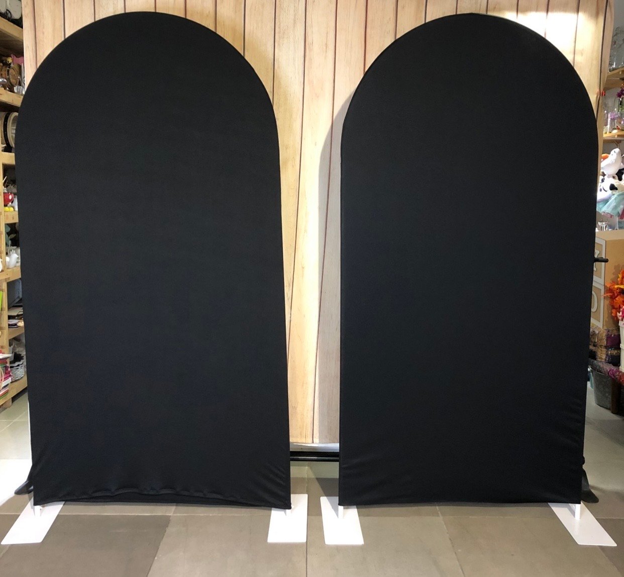 Estructura Mas Tela Negra Punta Ovalada