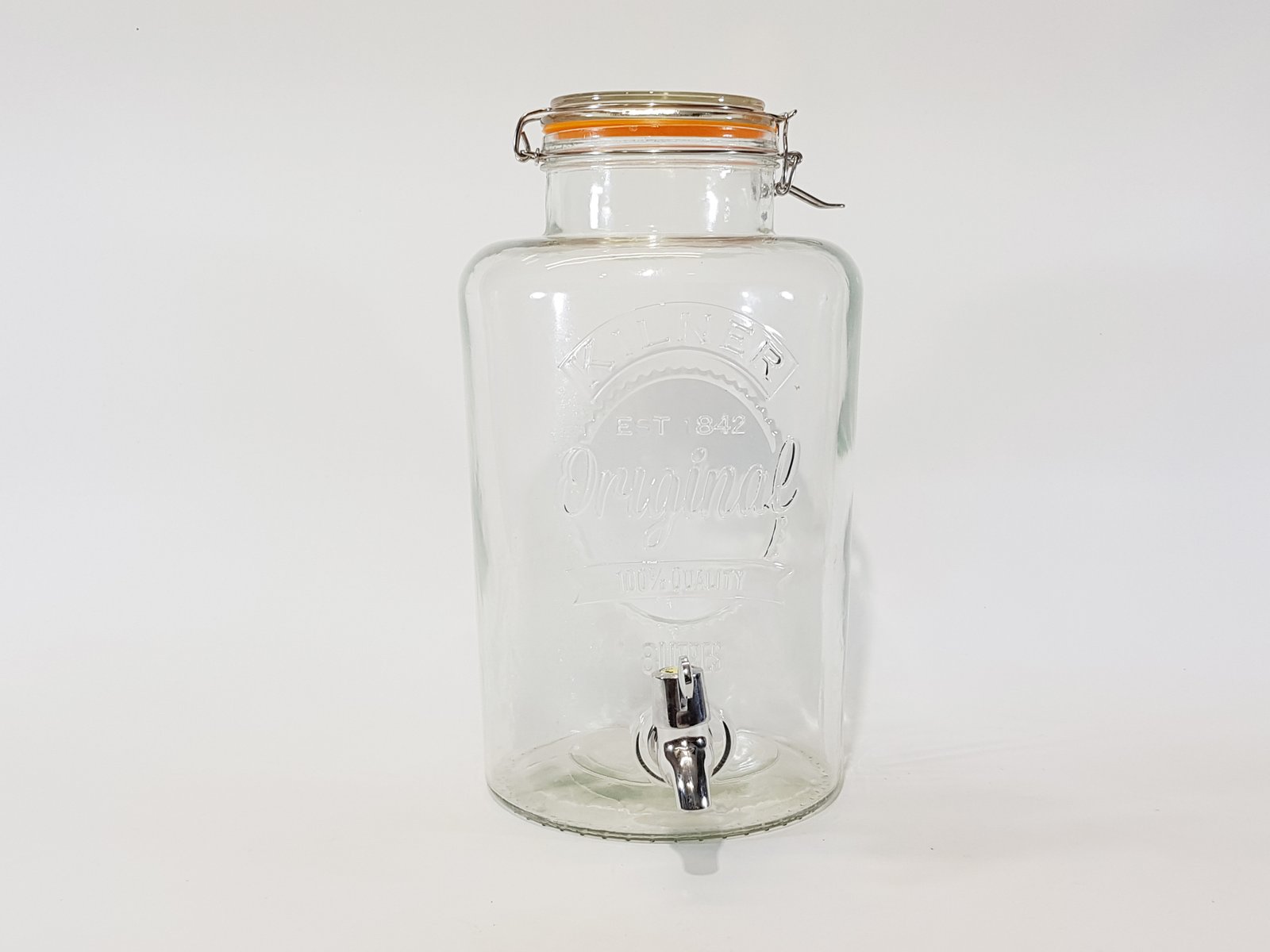 Dispensador Vidrio Original Grande Borde Naranja