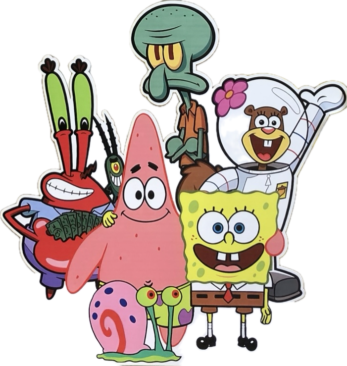 Amigos Bob Esponja Mdf 90 Cm