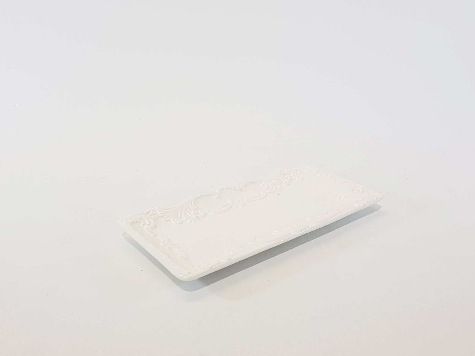 Bandeja Acrilica Rectangular Mediana Japonesa Blanca