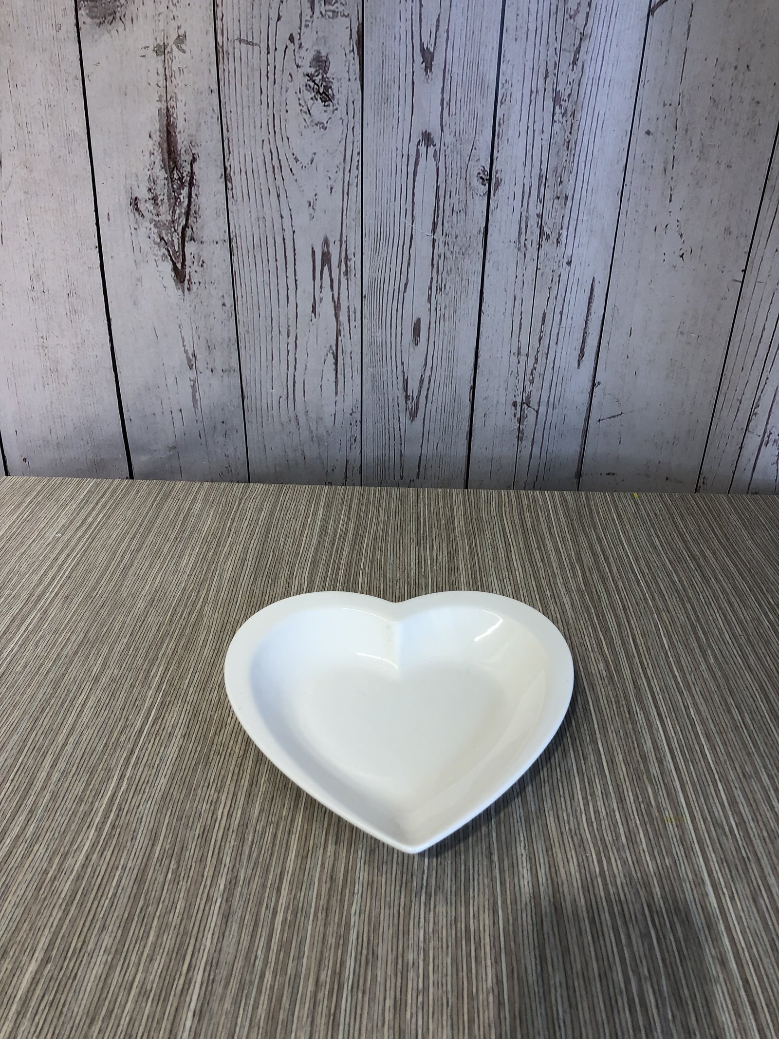 Bandeja Corazon Blanco Ceramica Grande