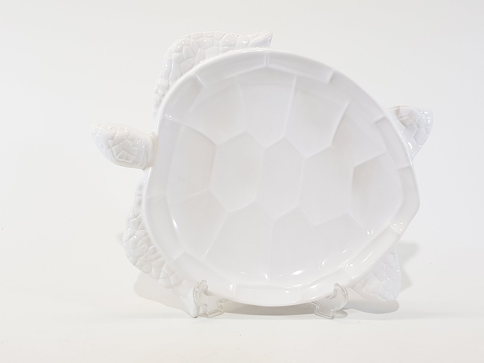 Bandeja Forma Tortuga Acrilica Blanca Grande