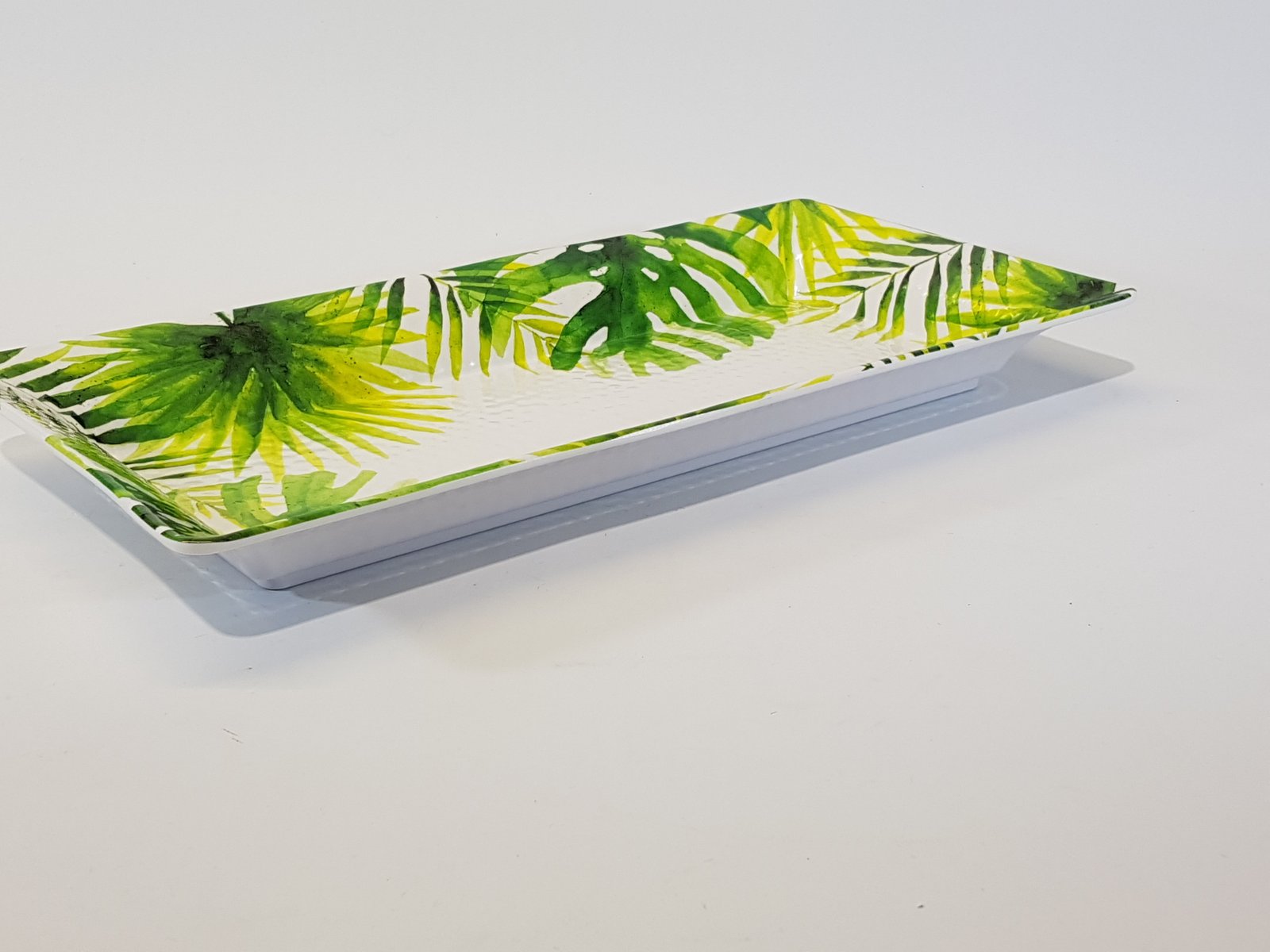 Bandeja Rectangular Acrilica Hoja Balazo Sin Agarradera