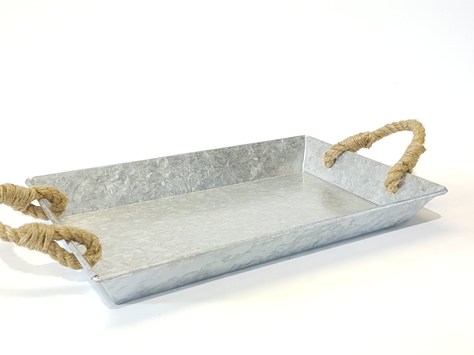 Bandeja Rectangular Latón Agarraderas Cabuya Grande