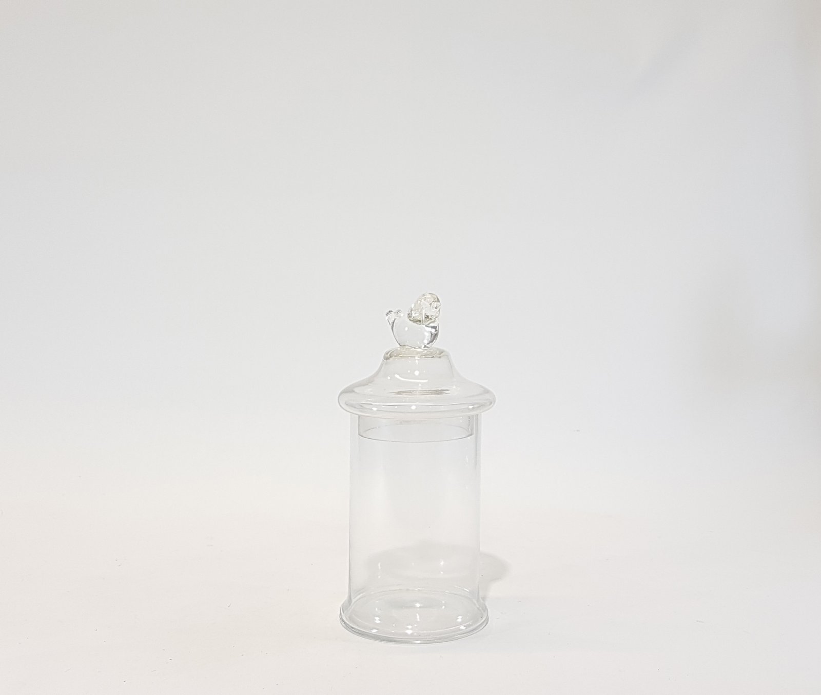 Bombonera Cristal Con Tapa Pajaro Pequeño