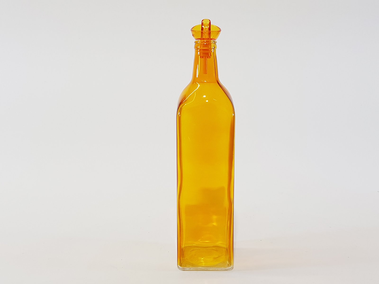 Botella Cuadrada Con Chupo Naranja