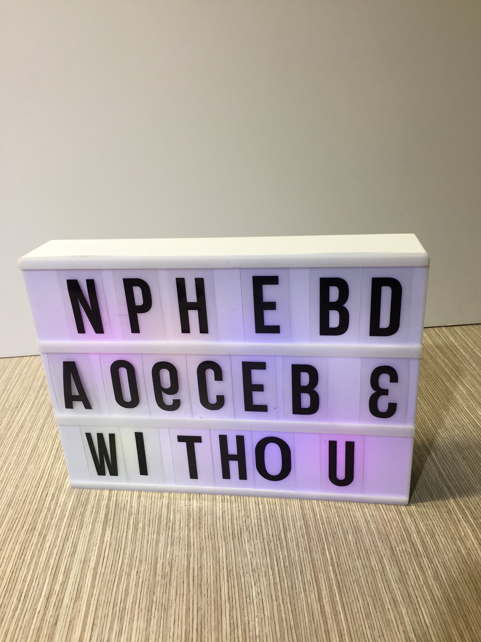 Caja Con Luz Para Letras En Acrilico Luces Colores