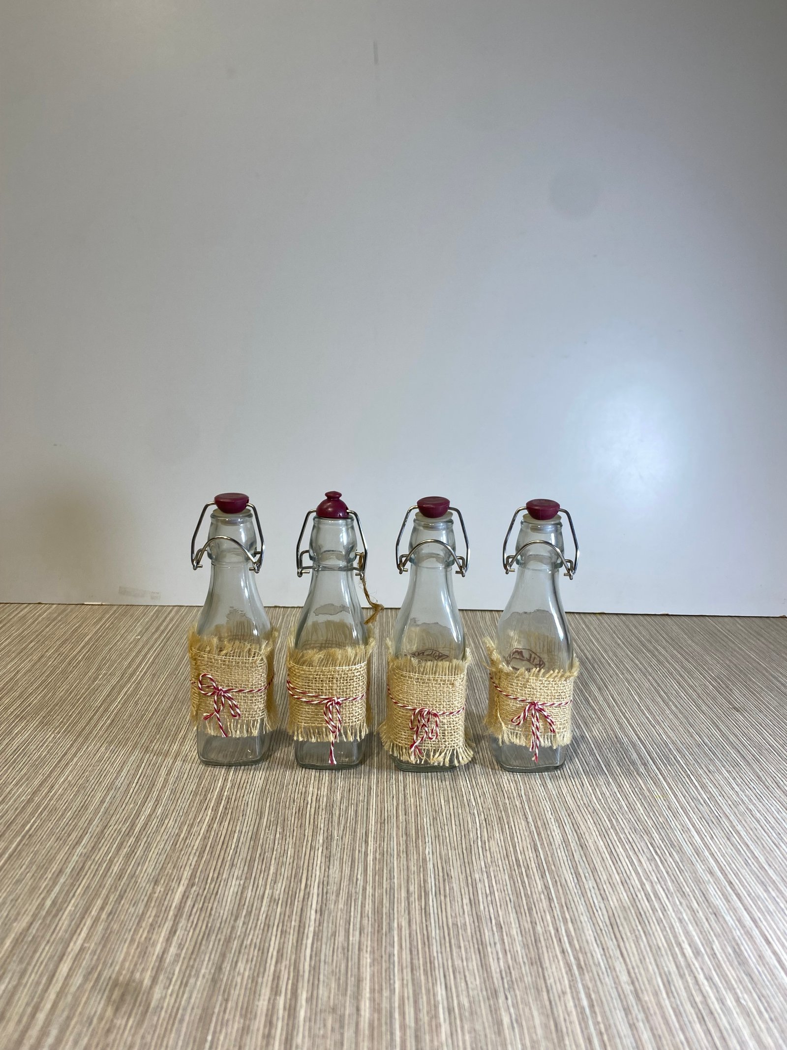 Botella Vidrio Pequeña Con Corcho Pasta