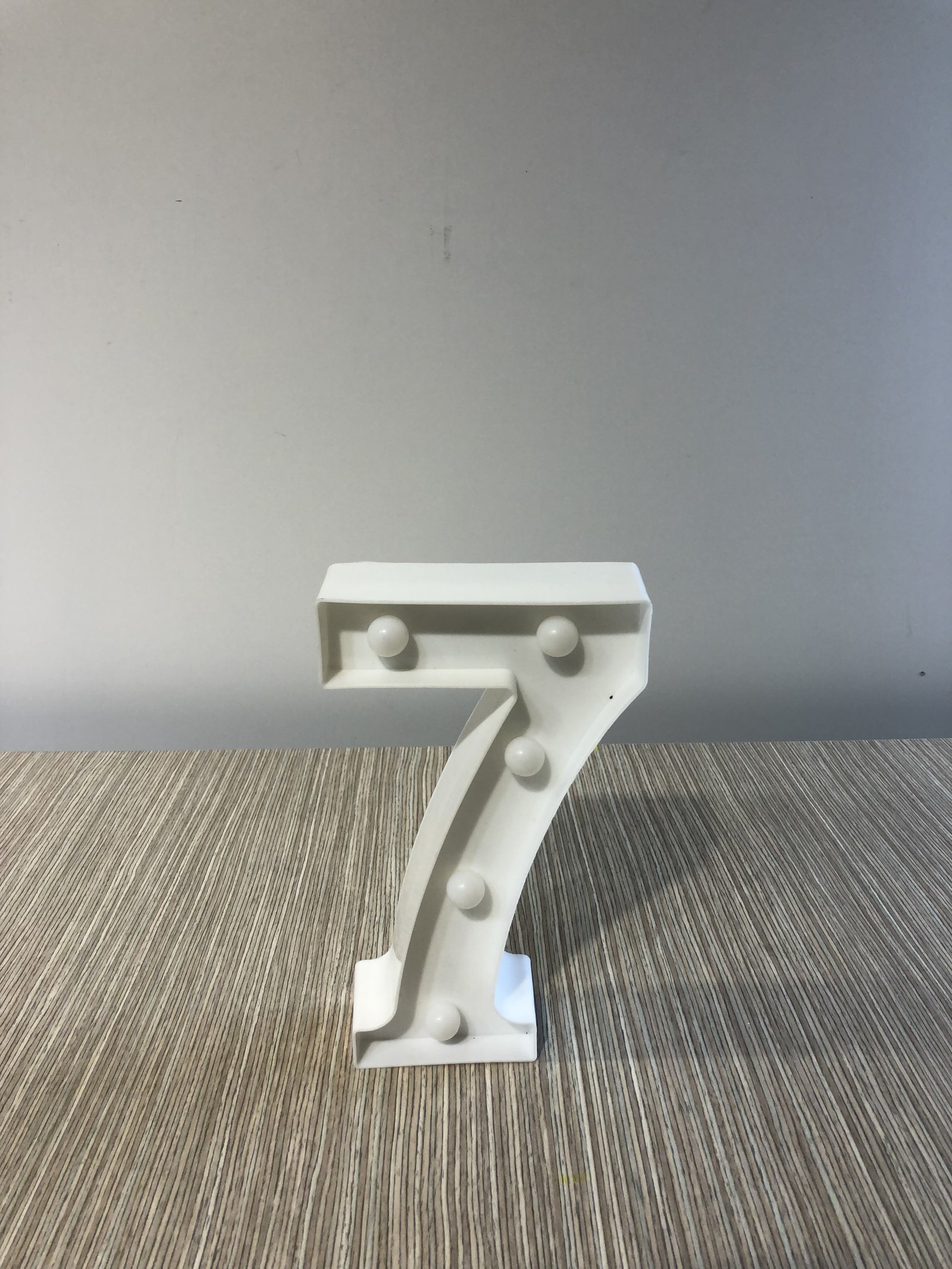 Numero Siete Acrilico Con Luz