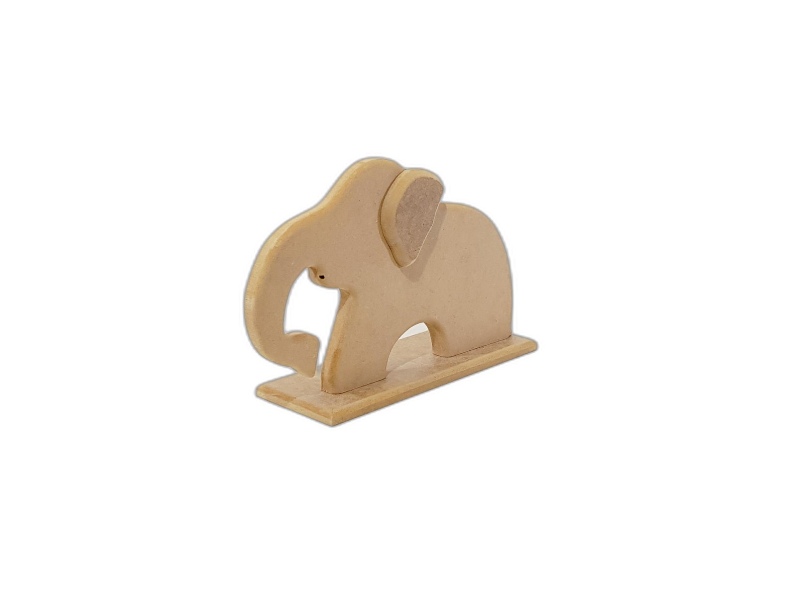 Elefante Madera Trompa Abajo Con Base