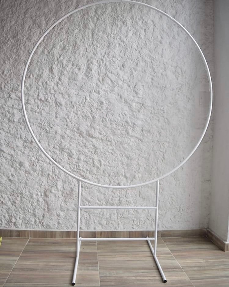 Estructura Redonda 1.50 Diametro Herraje Blanco Desarmable