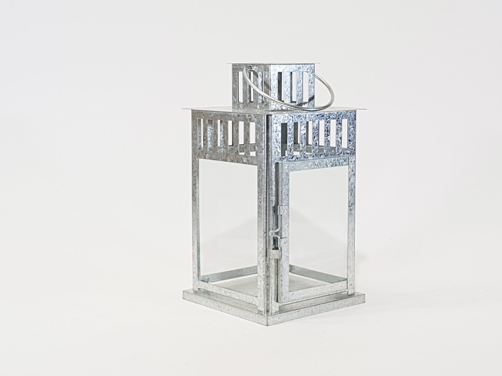 Farol Metalico Plateado