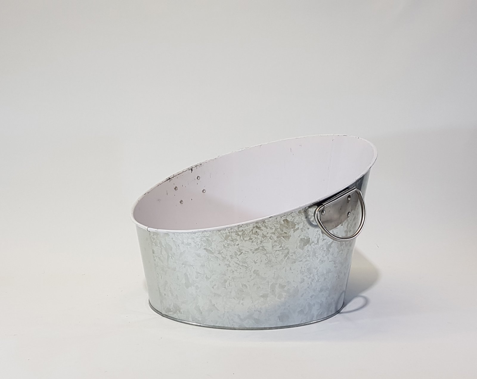 Hielera Metalica Plateada Angular Agarraderas