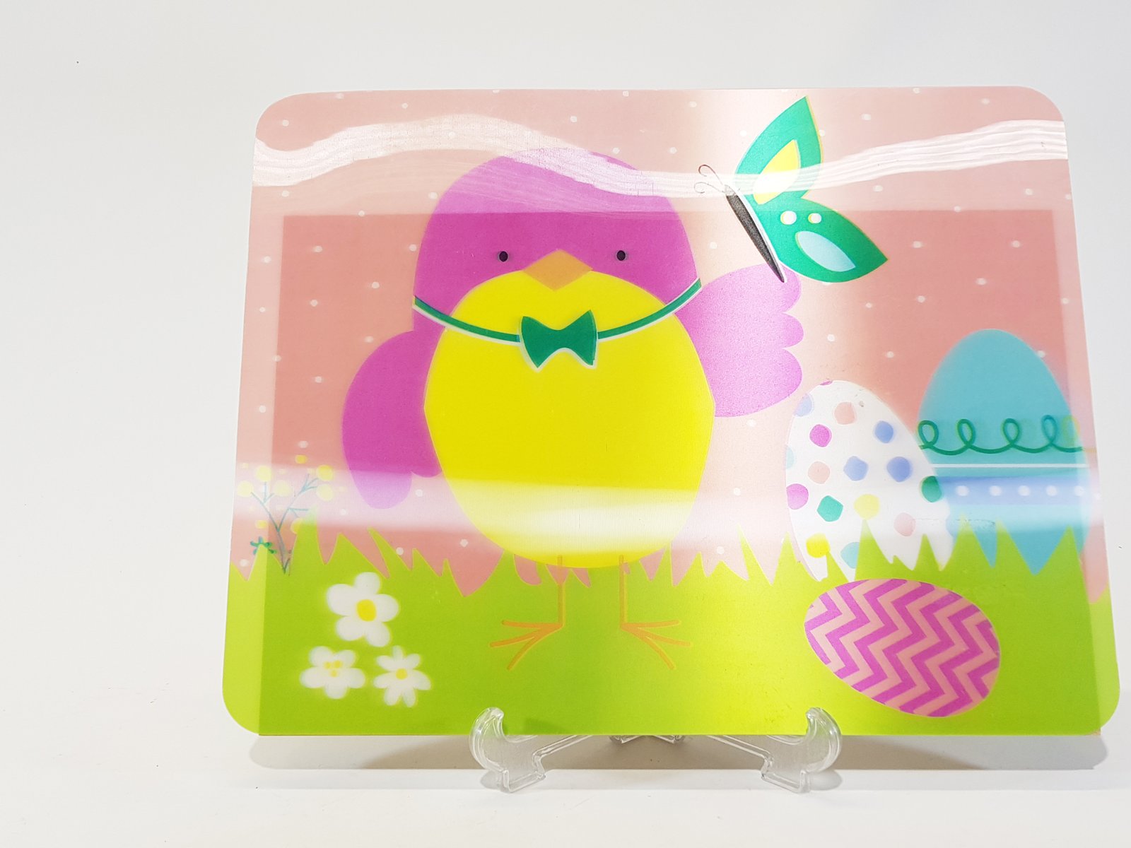 Individual Pajaro Con Mariposa 3D 46 X 35