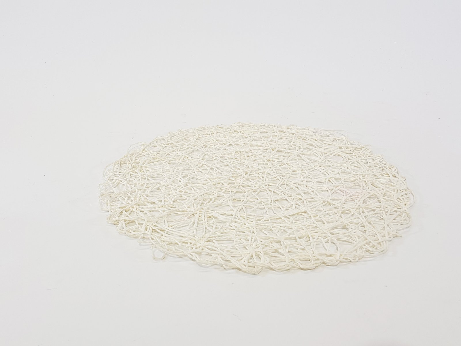 Individual Redondo Blanco Huequitos