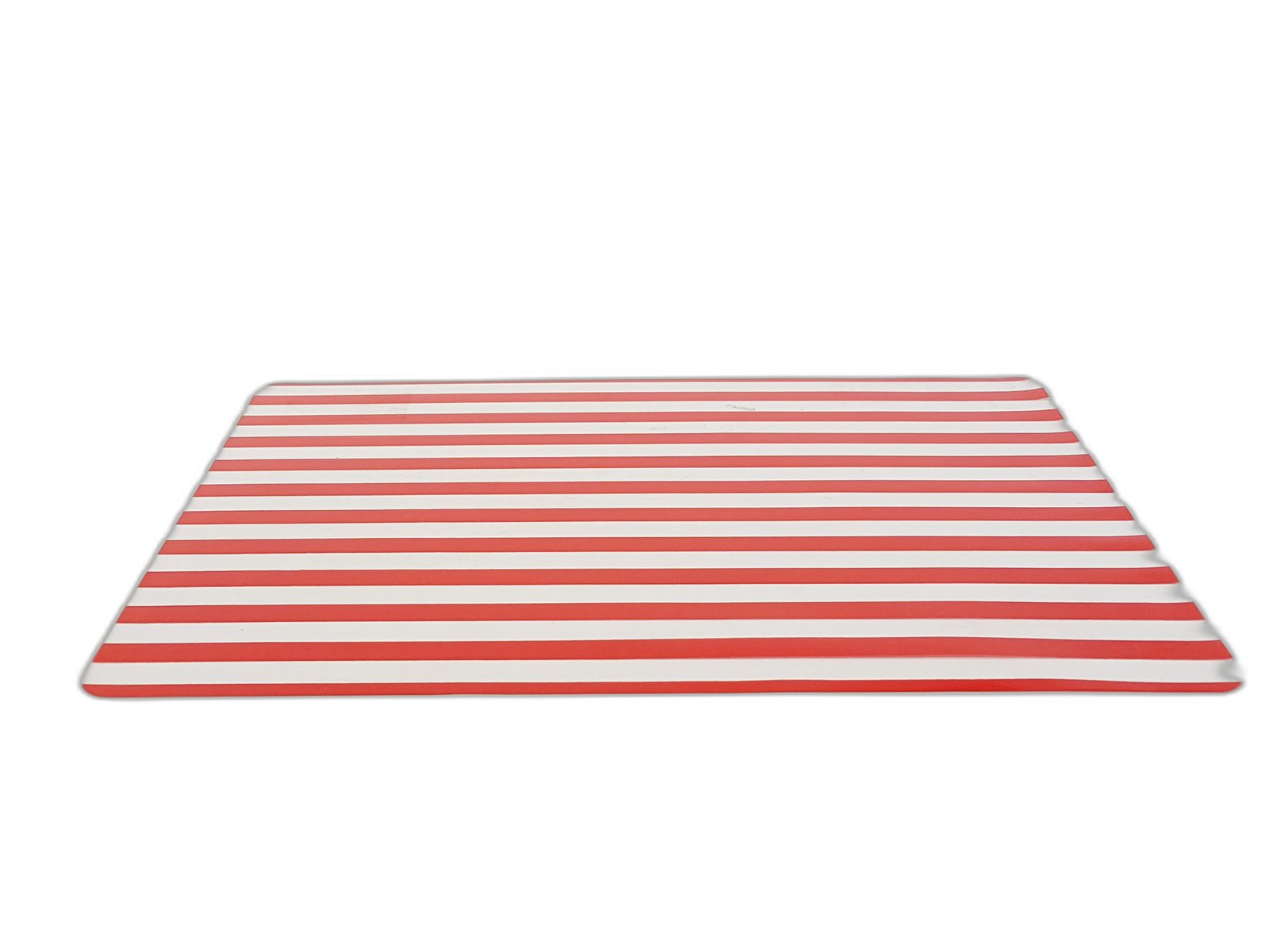 Individual Trasparente Plastico Con Rayas Rojas 42 X 29