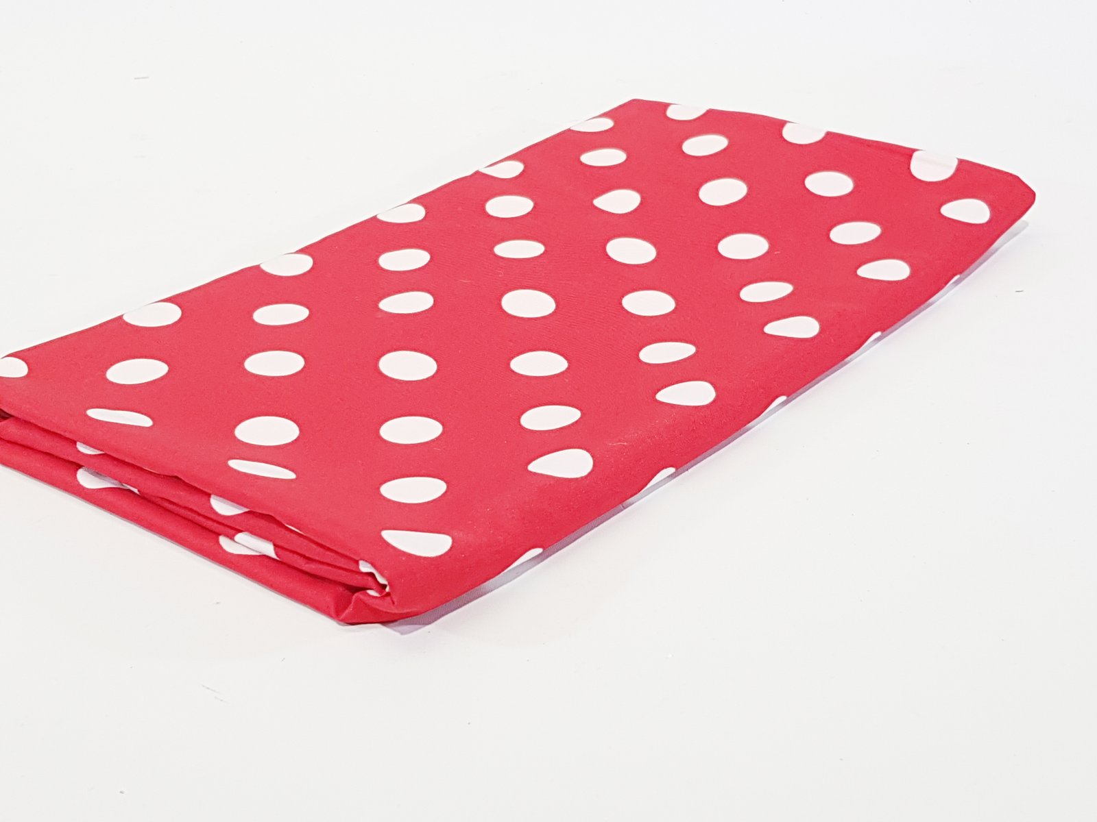 Mantel Rojo Bolas Blancas