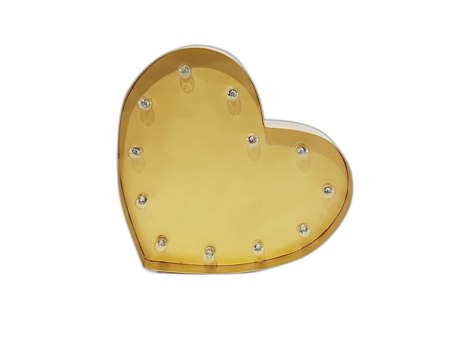 Corazon Dorado Con Luz