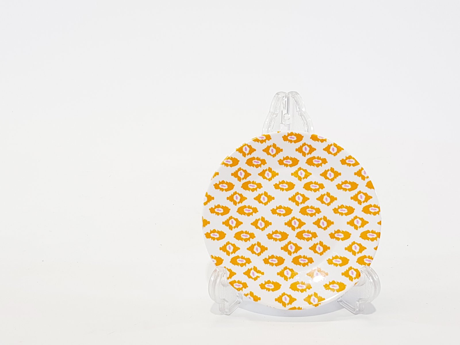 Plato Pequeño Marroqui Naranja Con Blanco