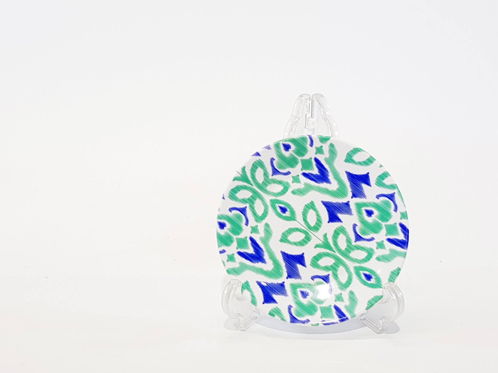 Plato Pequeño Marroqui Verde Con Azul